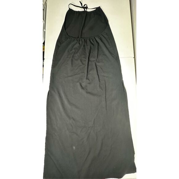 Shein Women’s Black Open Back Beachy Maxi Dress Size 8/10 Lagenlook - Picture 9 of 12